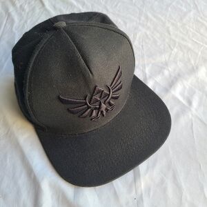 Legends Of Zelda Black On Black Zelda Hylian Crest Hat Cap